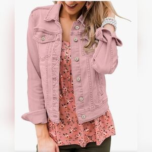 Pink Denim Jacket Size Medium